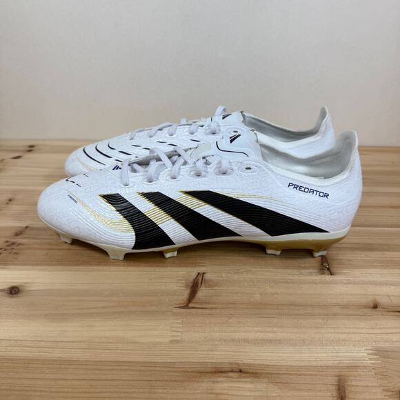 Adidas Predator League FG/MG White Metallic Gold Soccer Cleats JI1116 Mens 12 main image 10